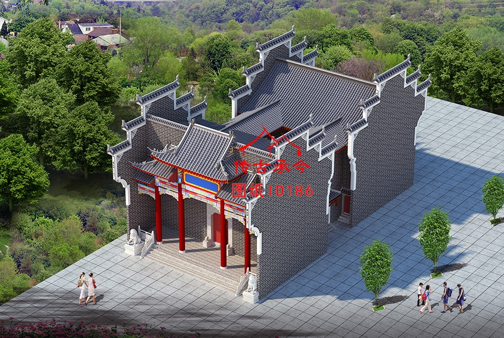 编号186：宗祠全套施工图纸
