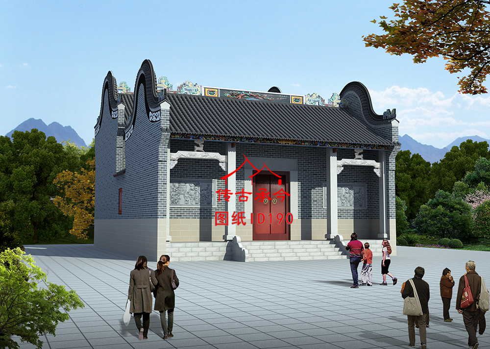 编号190：宗祠全套施工图纸