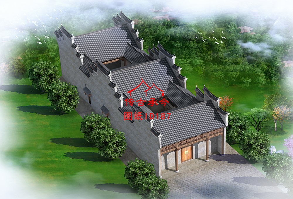 编号187：宗祠全套施工图纸